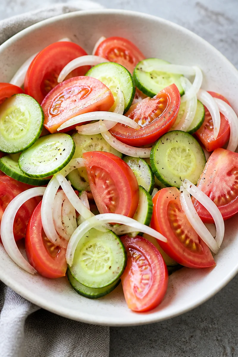 Tomato, Cucumber, and Onion Salad
