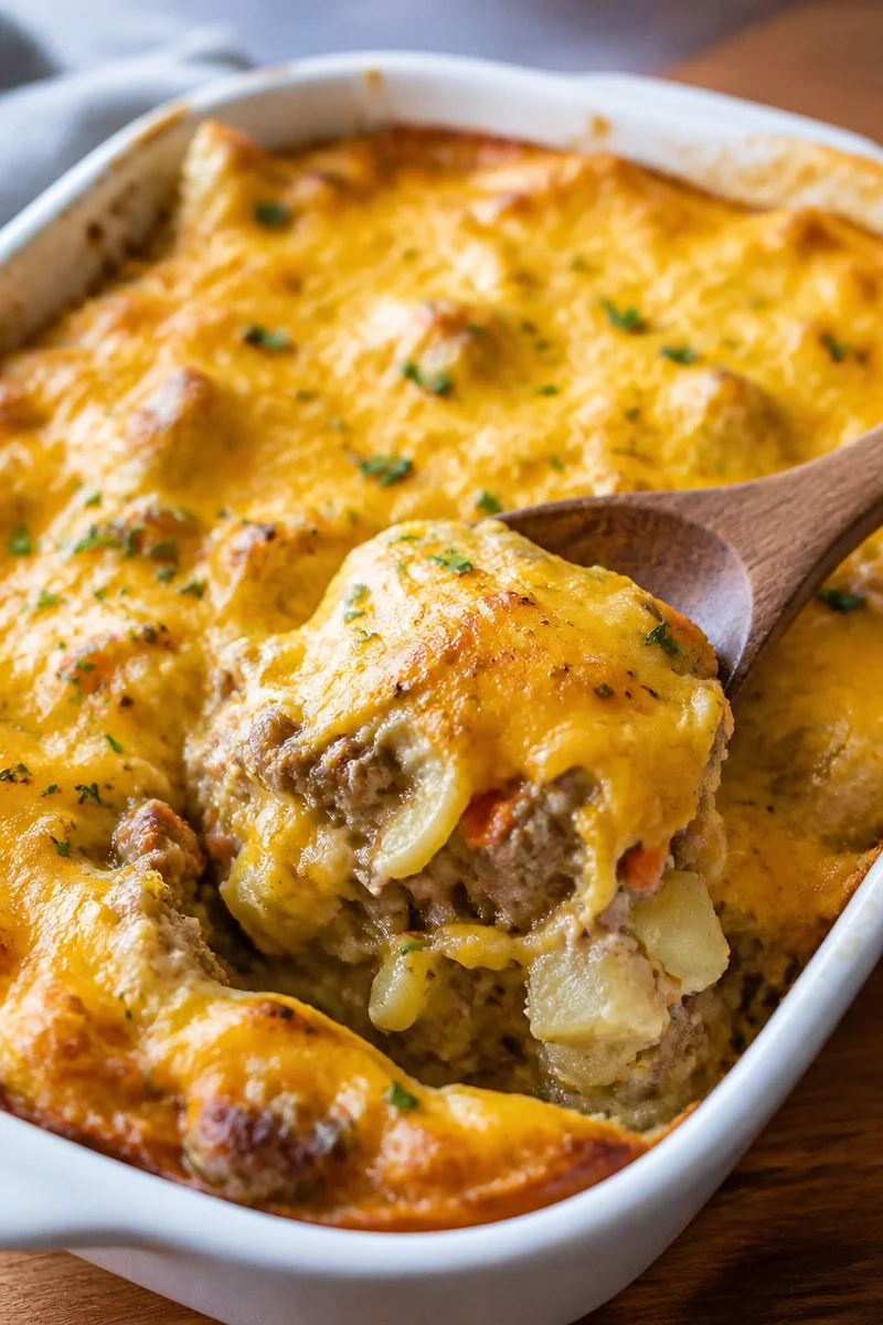 Turkey Sausage Hash Brown Breakfast Casserole Recipe