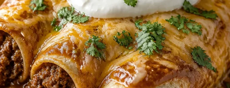 Savory Smothered Ground Beef Burritos with Creamy Chipotle Delight