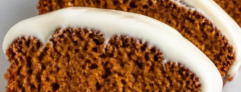 Pumpkin Bread with Cream Cheese Frosting