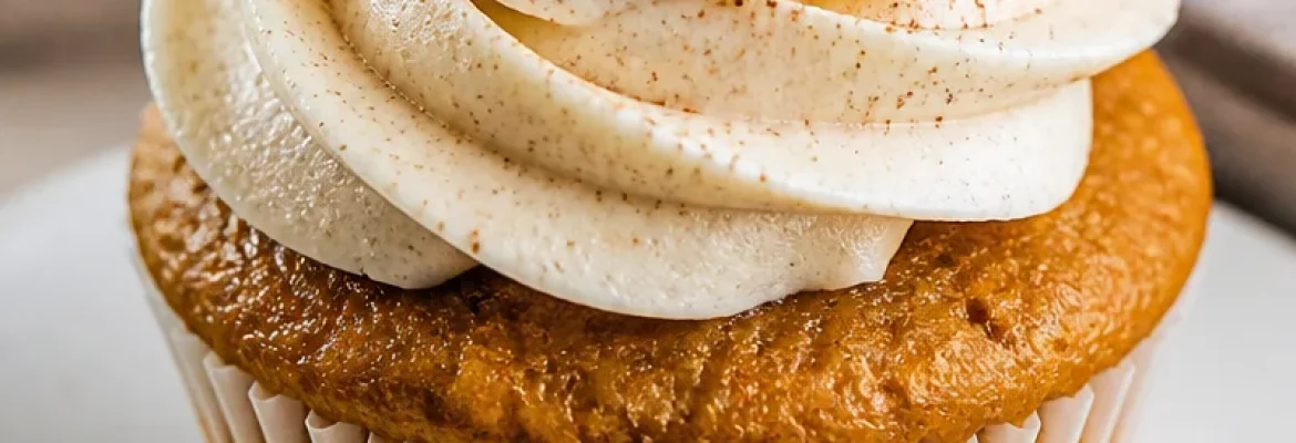Pumpkin Cupcakes with Cinnamon Cream Cheese Frosting
