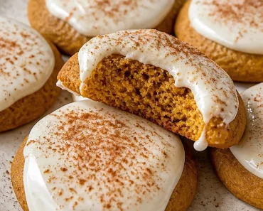 Soft Pumpkin Cookies with Cream Cheese Frosting